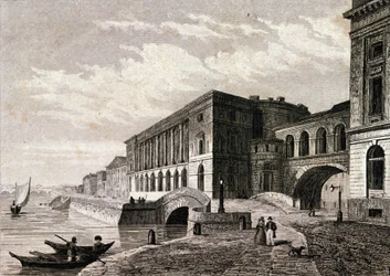 Vista do Teatro de São Petersburgo, em 1828.