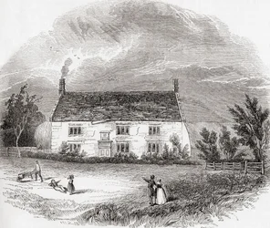 Woolsthorpe Manor, Woolsthorpe-by-Colsterworth, Lincolnshire, Inglaterra, de Old England: A Pictorial Museum, pub. 1847