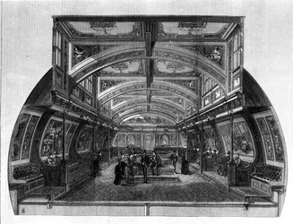 barco concebido contra os enjoos por Henry Bessemer (1813-1898).