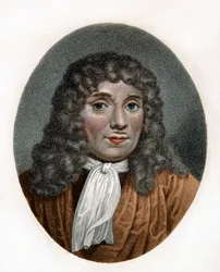 Retrato de Antonie van Leeuwenhoek ou Anton van Leeuwenhoek, Leeuvenhoek ou Leeuwenhoeck, naturalista neerlandês (1632 a 1723)