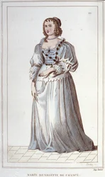 retrato de Henriette-Marie da França. Paris
