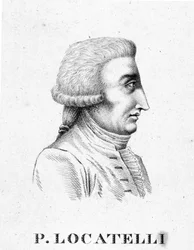 retrato de Pietro Antonio Locatelli. Violinista e compositor italiano (Bergamo