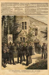 a visita de Constantino Nicolaevich Romanov (1827-1892) Grão-Duque da Rússia e primo do czar Alexandre III (1845-1894), à casa de Joana d