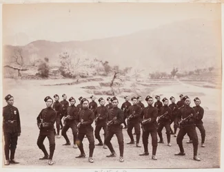 Um destacamento do 4º Regimento Gurkha (Rifle)