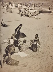 Na praia
