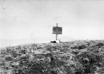 Placa erguida pelos Fuzileiros Escoceses Reais para marcar o local onde o Príncipe Imperial caiu, 1879