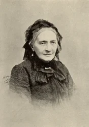 Clara Schumann (nascida Clara Wieck - 1819-1896) pianista alemã em idade avançada (gravura)