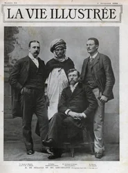 Ferdinand de Behagle (1857-1899) (explorador francês) Chefe da Missão e seus tenentes