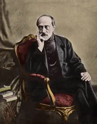 Giuseppe Mazzini (1805-1872), patriota e político italiano - 1864 - Retrato do político republicano italiano Giuseppe Mazzini (1805-1872)