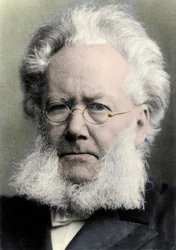 HENRIK IBSEN (1828-1906), poeta e dramaturgo norueguês - Retrato de Henrik (Henri) Johan Ibsen (1828-1906), dramaturgo norueguês