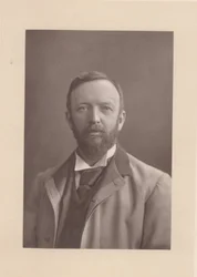 Henry Arthur Jones (1851-1929) Dramaturgo inglês (fotografia a preto e branco)