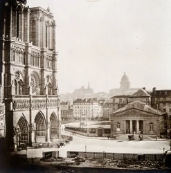 Notre Dame de Paris e a praça, finais do século XIX