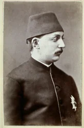 Império Otomano: Retrato do Sultão Murad V (1840-1904)" Fotografia. 1876 Ankara, Sociedade Histórica Turca Turquia