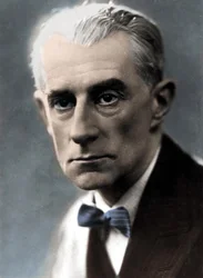 Retrato do compositor Maurice Ravel.