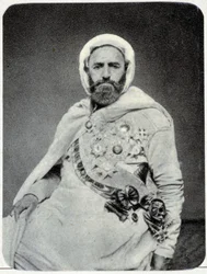 Retrato de Abd-el-Kader (Abd El-Kader) em 1875 - fotografia.