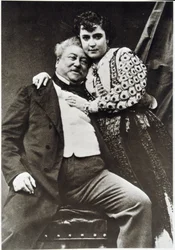 Retrato de Alexandre Dumas pai (1802-1870) e da sua amante