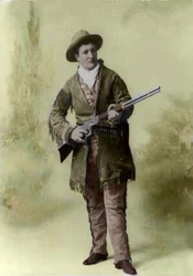 Retrato de Jane Calamity (1852-1903) (Martha Canary 1852-1903) em 1895.