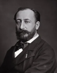 Retrato de Camille Saint Saens (Saint-Saens) (1835 - 1921), compositor francês.