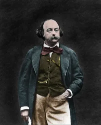 Retrato do escritor inglês Gustave Flaubert (1821-1880)