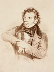 Retrato de Franz Schubert, c.1860s (gravura)