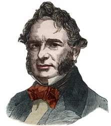 Retrato de Henry Wadsworth Longfellow (1807-1882), poeta americano.