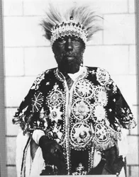 Retrato de Menelik II (1844 - 1913) Rei da Etiópia.