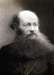 Retrato do Príncipe Pedro (Piotr) Alekseyevich Kropotkin (1842-1921), revolucionário e anarquista russo.