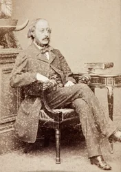 Retrato de Stephen Heller, c.1860 (fotografia a preto e branco)