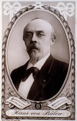 Retrato do diretor e pianista alemão Hans von Bulow (foto a p/b