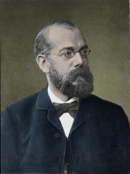 Retrato do médico alemão Robert Koch (1843-1910).