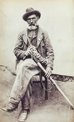 Retrato do montanhista italiano Jean-Antoine Carrel (Valtournenche