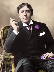 retrato de Oscar Wilde. Fotografia do século XIX