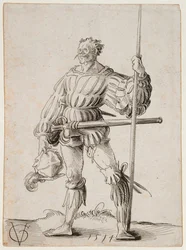 Soldado com uma lança, 1514
