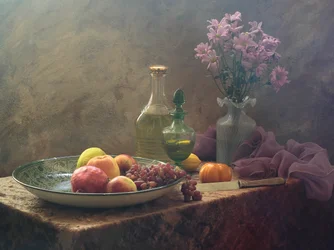 Natureza morta com frutos de outono