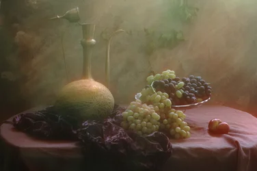 Uvas turvas e jarro
