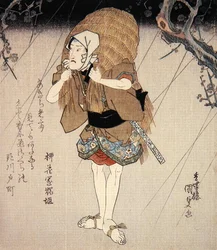 Onoe Kikugoro III no papel de um amante, c.1827-30 (impressão em bloco de madeira colorida)