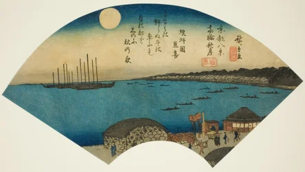 Lua de Outono em Takanawa (Takanawa shugetsu), da série "Oito Vistas da Capital Oriental (Toto hakkei)"