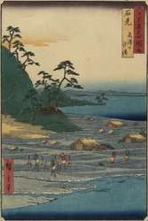 Ponte de barco em Toyama, província de Etchu, dezembro de 1853