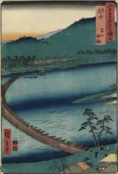 Ponte de barco em Toyama, província de Etchu, setembro de 1853