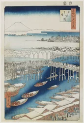 Tempo claro após a neve, ponte de Nihonbashi, maio de 1856