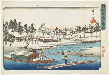 Tempo claro após a neve em Masaki, 1832-1839