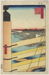 Ponte Edo-bashi de Nihon-bashi, dezembro de 1857