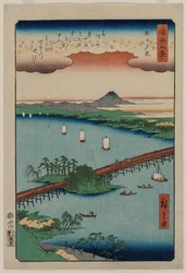 Evening Glow at Seta, da série Eight Views of Ōmi