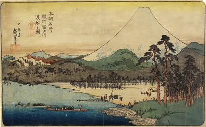 Balsas no rio de Fuji na província de Sunshu_, c. 1832-1839