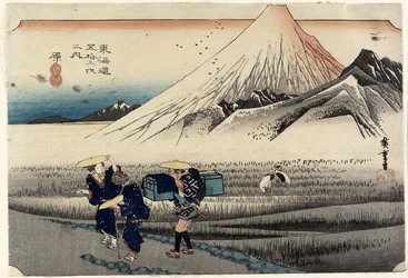 Fuji na manhã, Hara, c. 1833