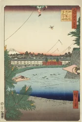 Hibiya plan d outside - Sakurada from Yamashita - work (Yamashita - work Hibiya outside - Sakurada), da série ``Ridge d re d fa net s view ws of Edo (Cem vistas famosas de Edo)