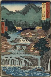 Termas quentes em Shuzenji, província de Izu, agosto de 1853