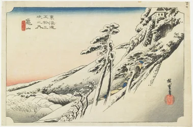 Kameyama - tempo claro após a neve, c.1833