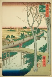Koume picture version k side t (olhar para Koume um por um), da série s ``Ridge part d re d fa net s view ws of Edo (Cem vistas famosas de Edo)