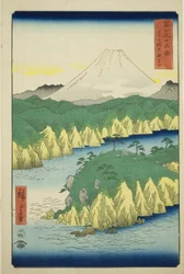 Lago em Hakone (Hakone no kosui), da série "Trinta e seis vistas do Monte Fuji (Fuji sanjurokkei)"